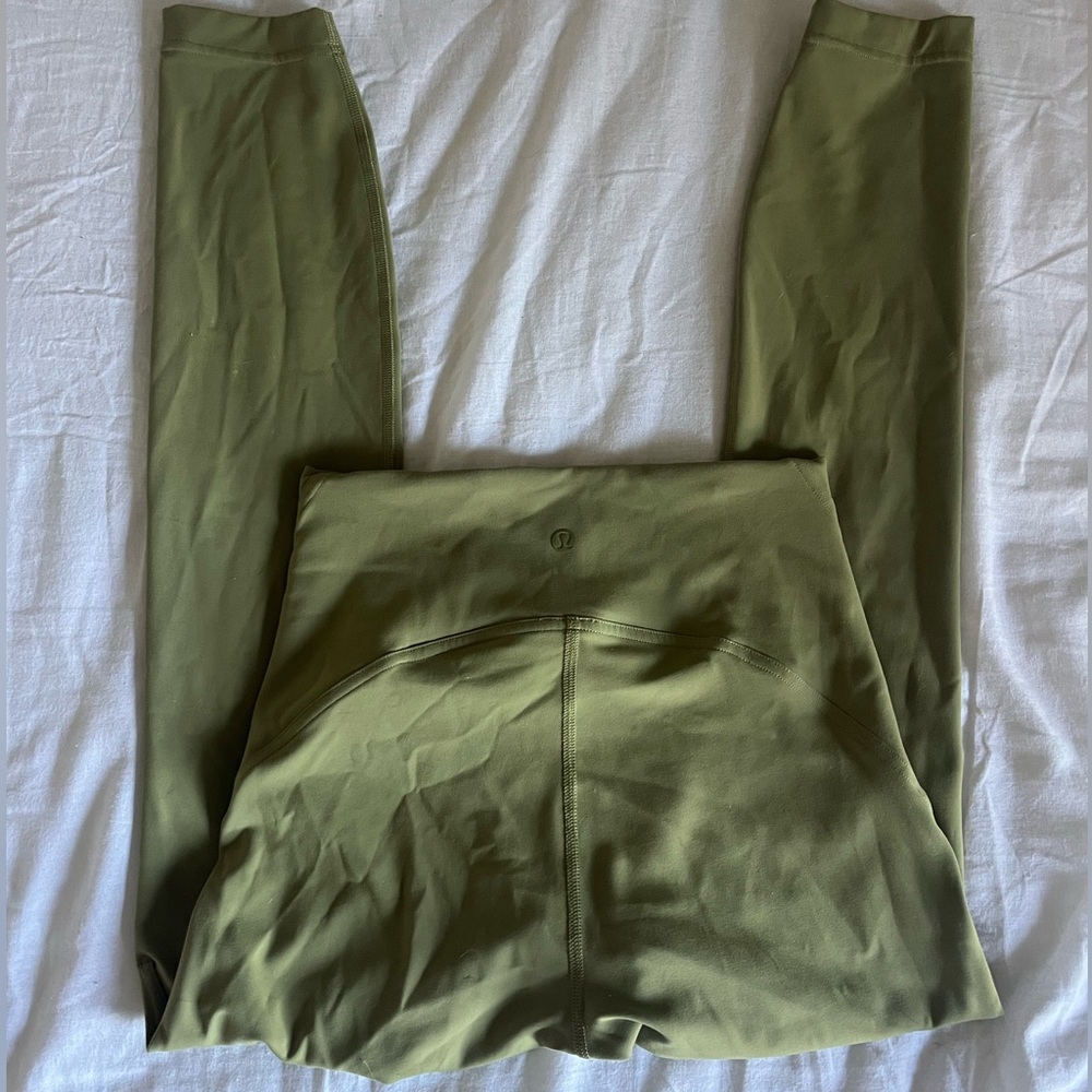 I am selling my rosemary green lululemon high-rise align leggings with pockets.